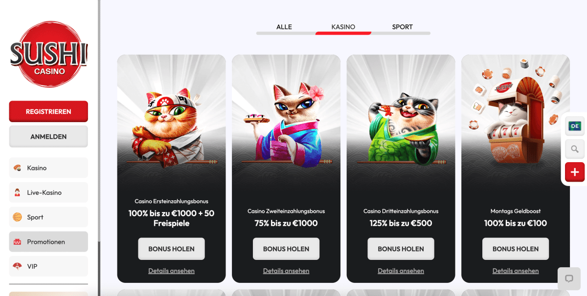 Sushi Casino Bonus