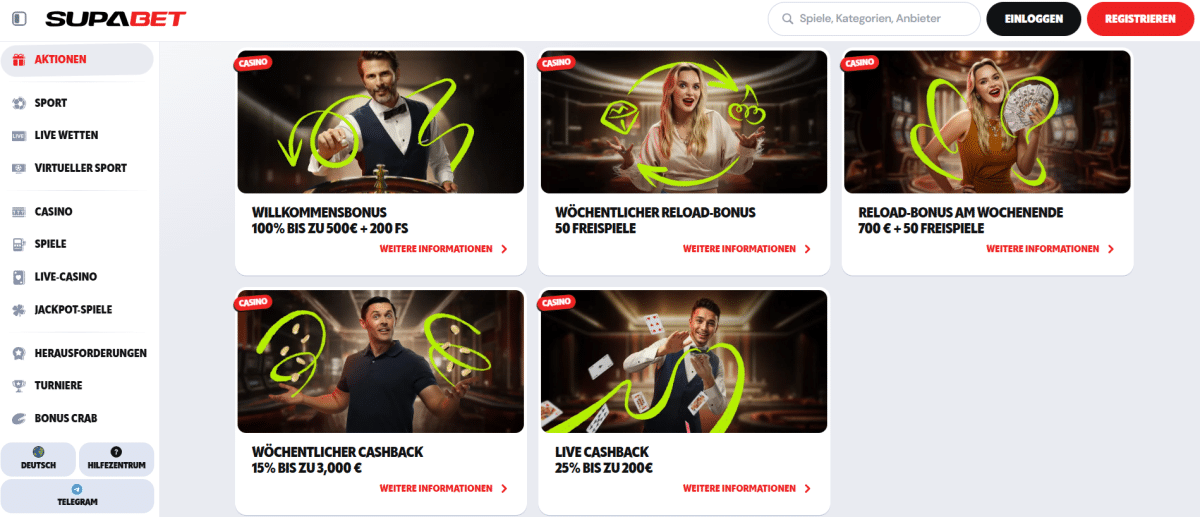 Supabet Casino Bonus