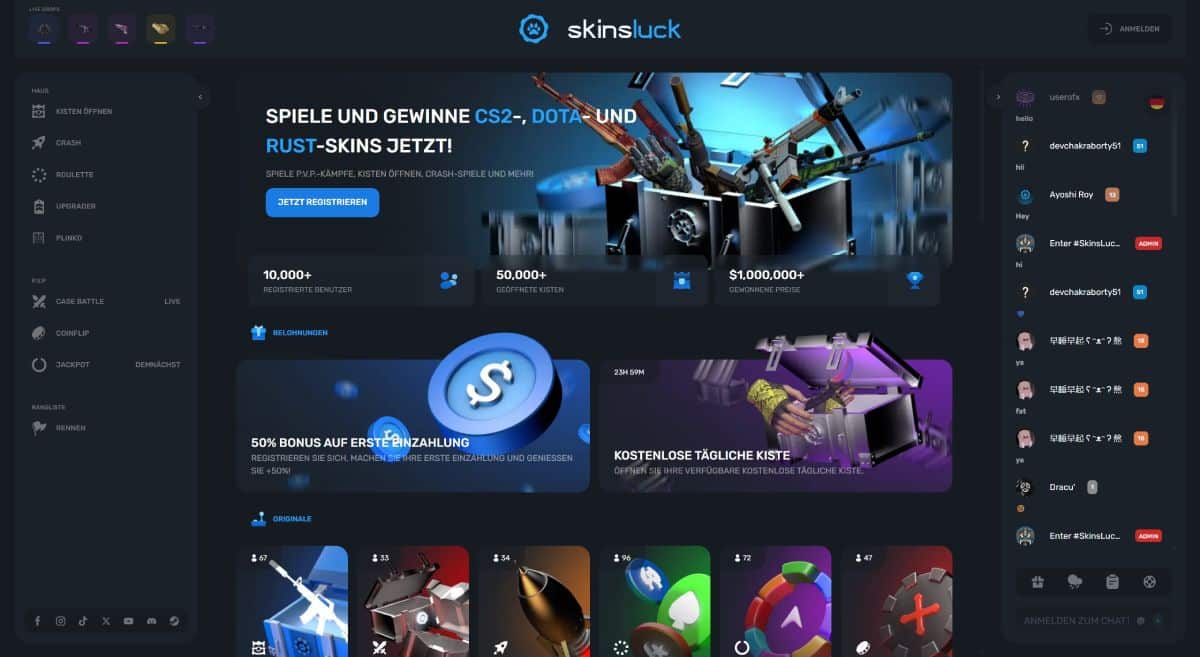 Skinsluck home