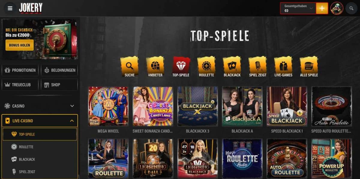 Jokery Live Casino