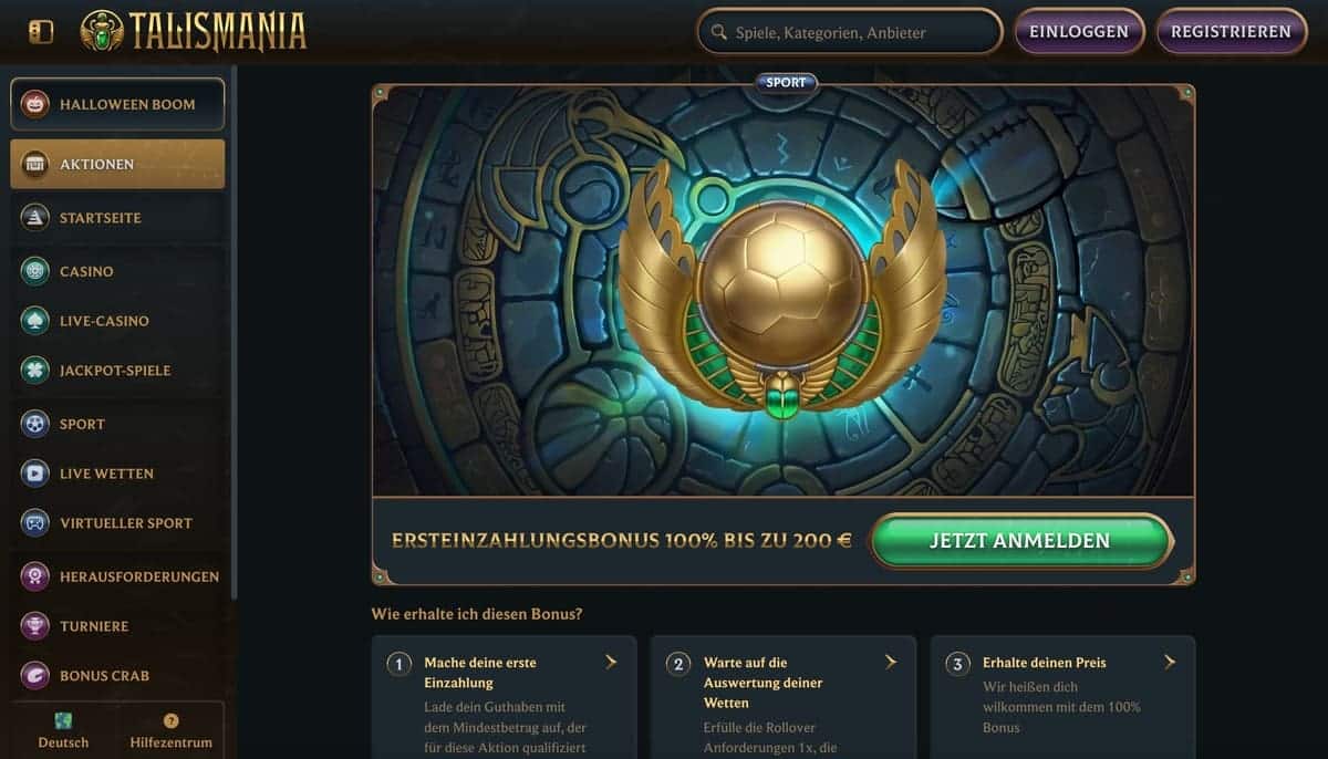 talismania wettbonus