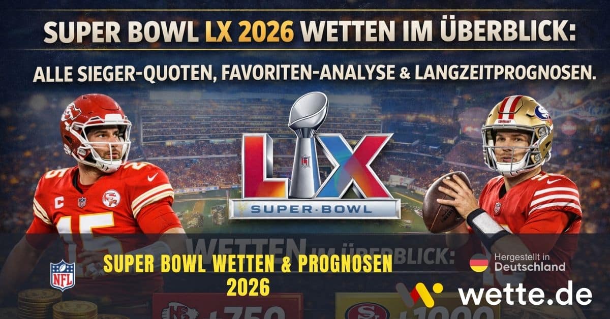 Super Bowl 2026 Wetten: Quoten, Favoriten & Langzeitprognosen für den Super Bowl LX