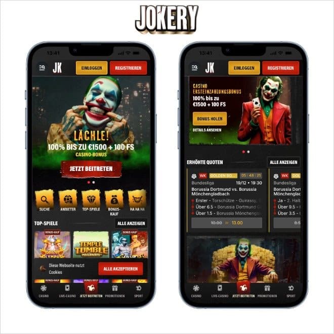 Jokery Online Casino mit hoher Auszahlungsquote