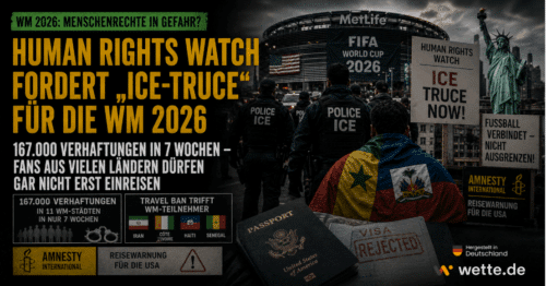 ICE-Alarm bei der WM 2026: Human Rights Watch fordert “Waffenstillstand” – Fans aus 4 Ländern dürfen nicht einreisen