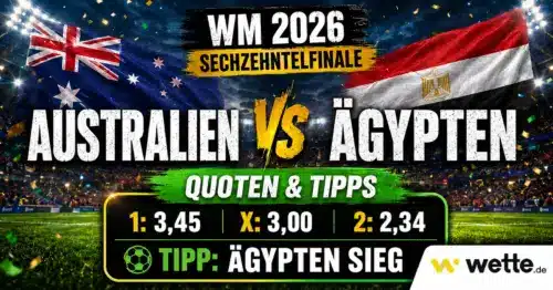 Australien vs Ägypten Quote: KI-Prognose, Aufstellung und Tipps zum WM-Sechzehntelfinale