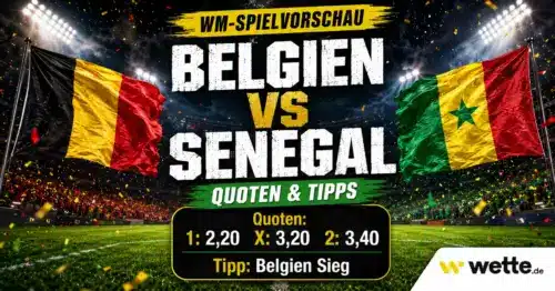 Belgien gegen Senegal Tipps, KI-Prognose, Aufstellung und Quoten zum WM Sechzehntelfinale