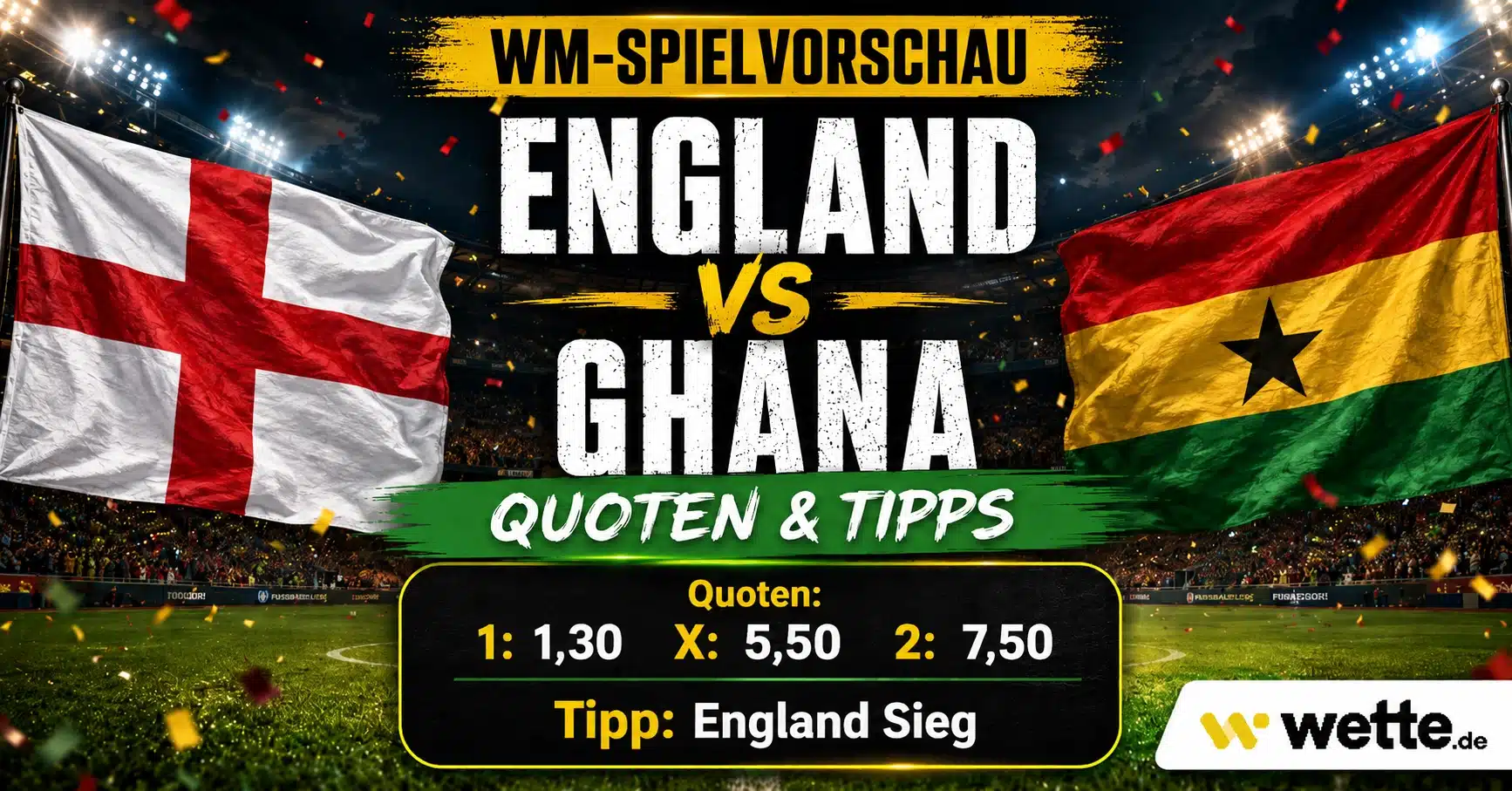 England – Ghana WM 2026: Kane jagt den Lineker-Rekord – Aufstellungen, Last minute Quoten & Tipp