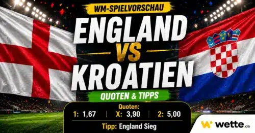 England gegen Kroatien Tipps, Quoten, WM Prognose und KI Wetten