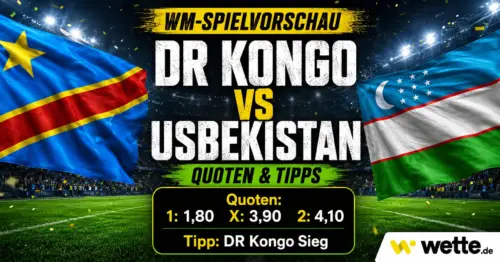 DR Kongo – Usbekistan: Prognose, Tipp, Aufstellung und KI-Kombiwette