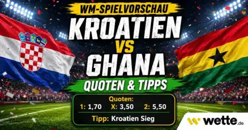 Kroatien gegen Ghana: Aufstellung, Tipp, Prognose und KI-Kombiwette