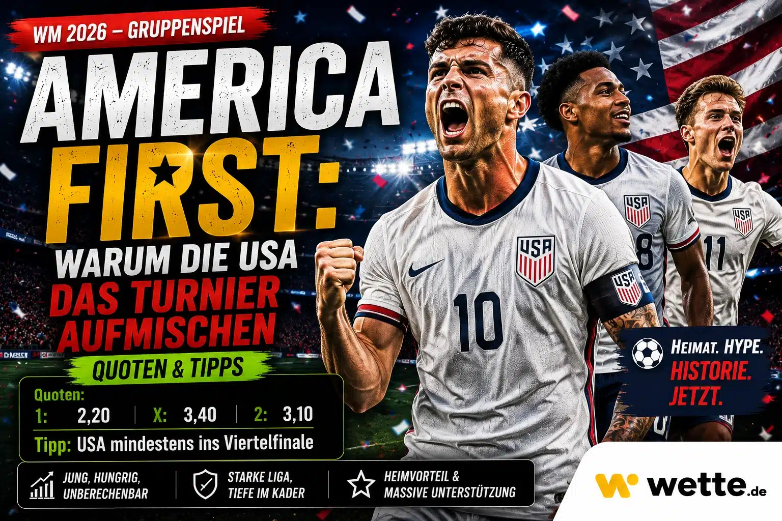 USA vs Australien Wetten – Spielvorschau, Prognose, Quoten, Startaufstellung