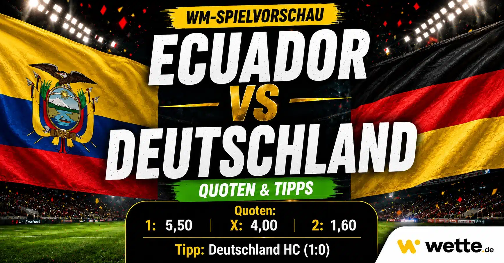 Ecuador vs Deutschland: Tipp, Prognose, Aufstellung, Quoten und KI-Kombiwette