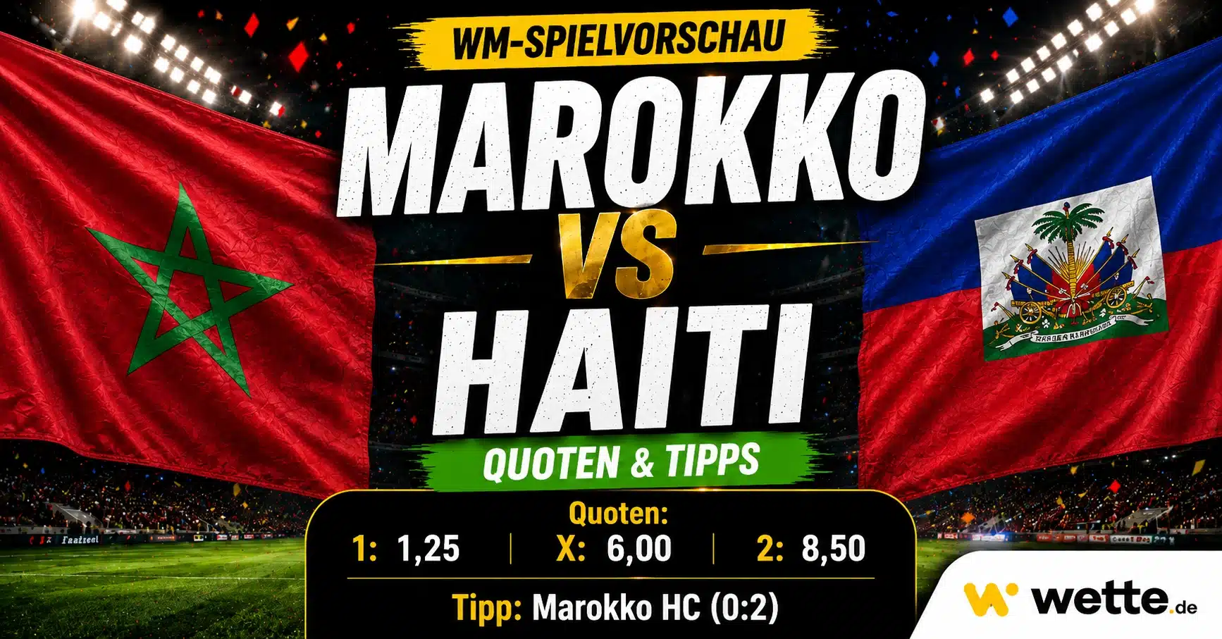 Ki tippt Marokko gegen Haiti: Tipps, Prognose, Quoten, Aufstellung und Kombiwette
