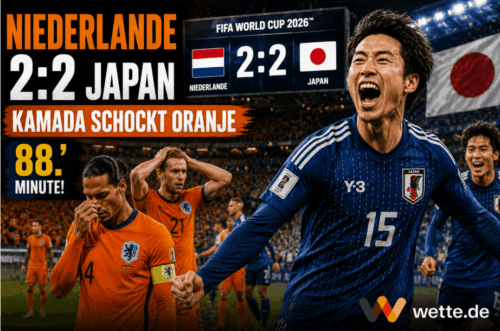 Niederlande 2:2 Japan: Buchbauer – Kamada schockt Oranje in der 88. Minute