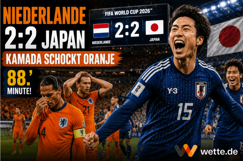 Niederlande vs Japan 2:2 – Spielbericht und Match Analyse