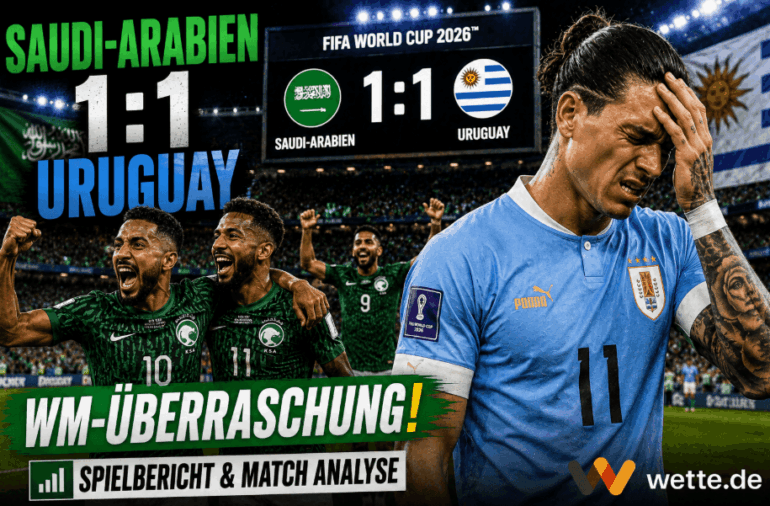 Saudi Arabien vs Uruguay 1:1 – Spielbericht und Match Analyse – Schock für den Favoriten