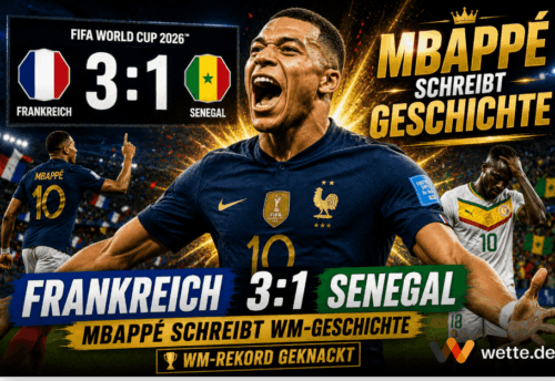 Frankreich vs Senegal 3:1 – Spielbericht und Match Analyse – Mbappé schreibt WM-Geschichte