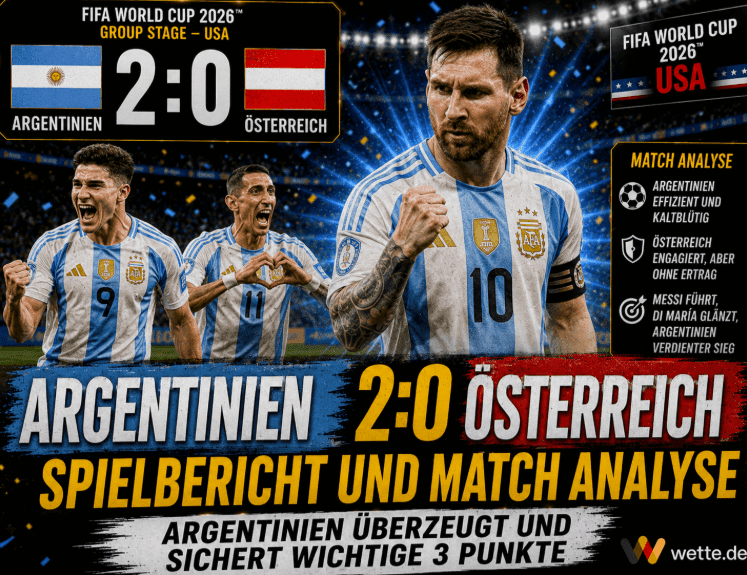 Argentinien vs Österreich 2:0 – Spielbericht und Match Analyse – Messi knackt Klose-Rekord und schießt Argentinien ins Achtelfinale