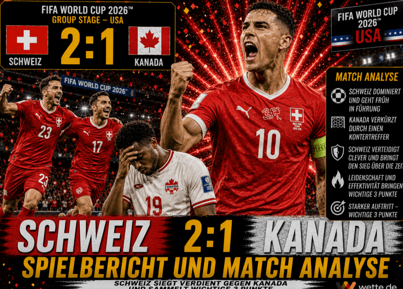 Schweiz vs Kanada 2:1 – Spielbericht und Match Analyse – Vargas und Manzambi machen den Gruppensieg perfekt