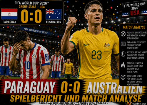 Paraguay vs Australien 0:0 – Spielbericht und Match Analyse – Torloses Remis: Australien sicher weiter, Paraguay hofft auf Drittplatz
