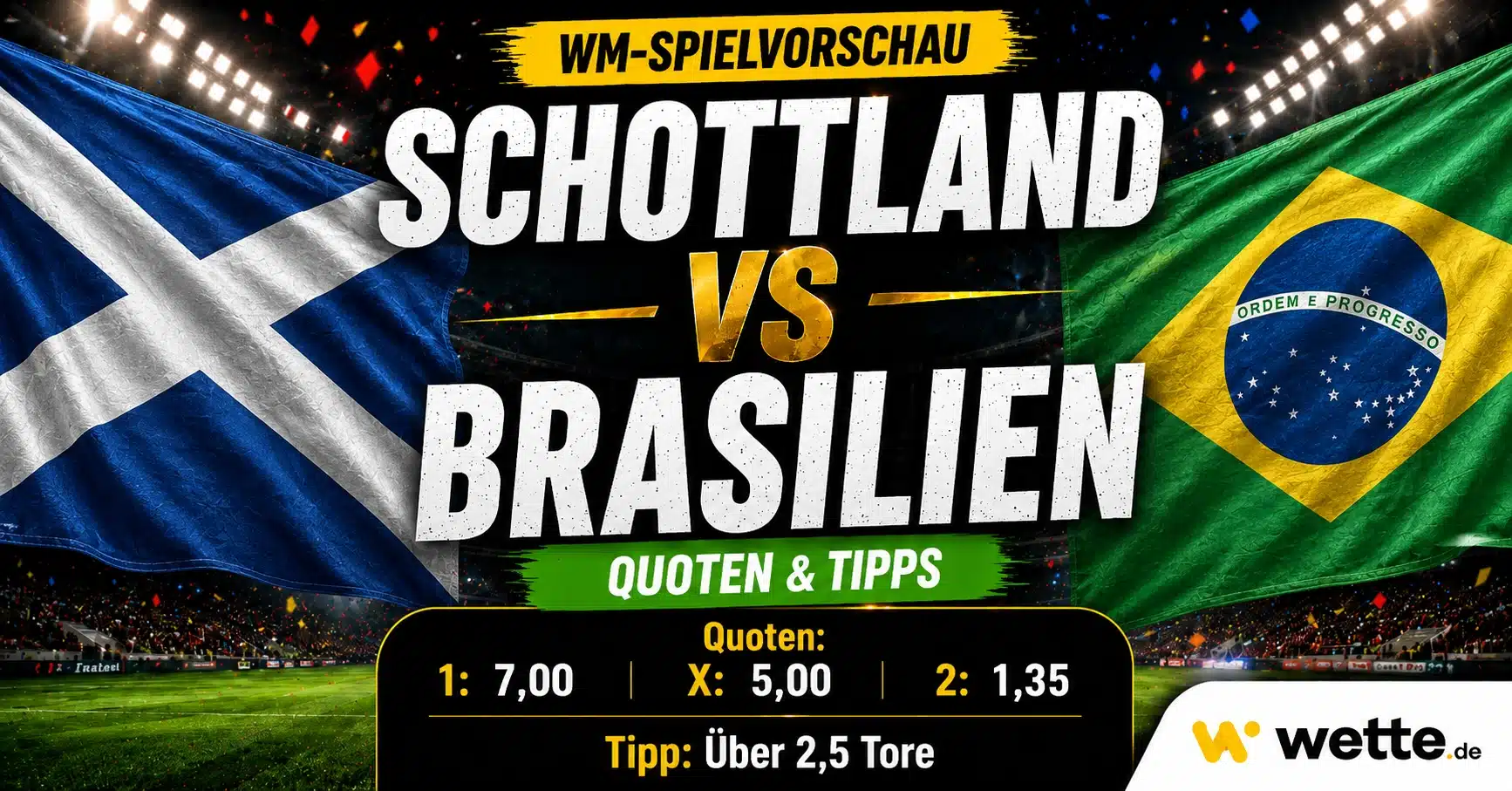 Schottland – Brasilien: KI-Kombiwette, Tipp, Prognose und Quoten