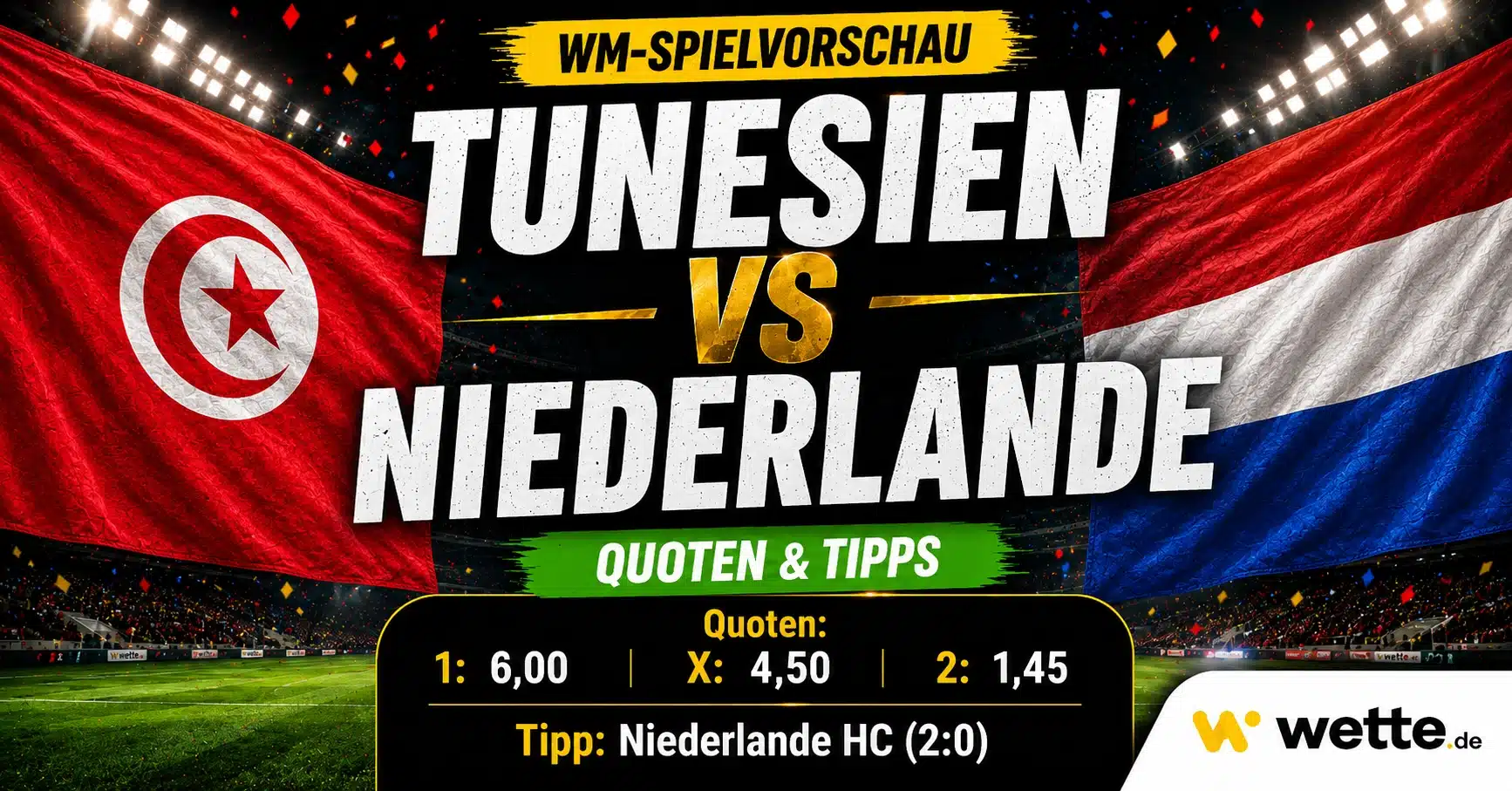 Tunesien gegen Niederlande: Prognose, Aufstellung, Tipp, KI-Kombiwette und Quoten