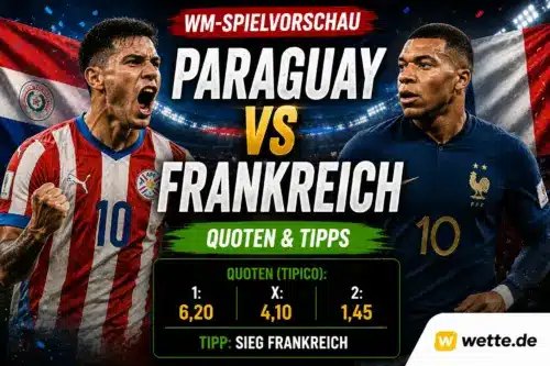 Frankreich gegen Paraguay Prognose: KI-Tipps, Aufstellung und Quoten zum WM-Achtelfinale