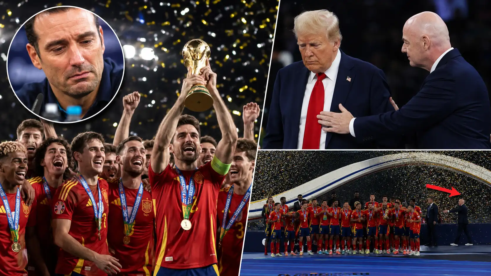 Podium-Eklat beim WM-Finale: Trump crasht Spaniens großen Moment – und Infantino muss eingreifen