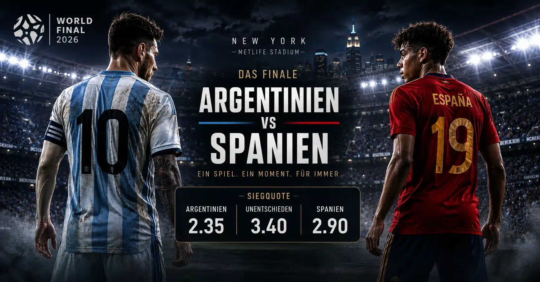 Spanien gegen Argentinien Wetten, KI-Prognose, Aufstellung und Quoten zum WM-Finale
