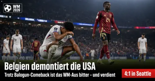 WM-Debakel trotz FIFA-Hilfe: USA gehen gegen Belgien mit 1:4 unter