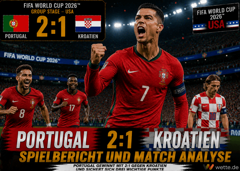 Portugal vs. Kroatien 2:1 – Spielbericht und Analyse WM 2026: Ramos-Kopfball in Nachspielzeit rettet Portugal