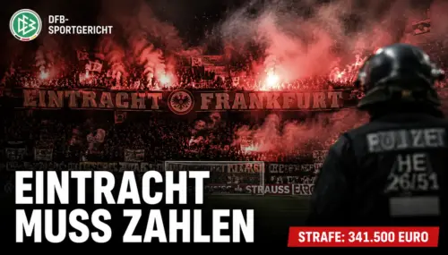 341.500 Euro: DFB-Sportgericht bestraft Eintracht Frankfurt für Pyro-Exzess