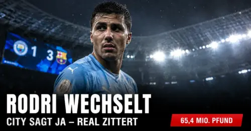 Rodri-Deal perfekt: Barcelona zahlt 65,4 Millionen Pfund an Manchester City