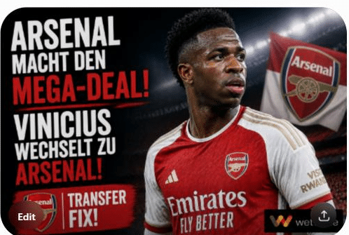 Arteta greift zum Telefon: Arsenal nähert sich Vinicius Jr. – Real Madrid öffnet die Tür
