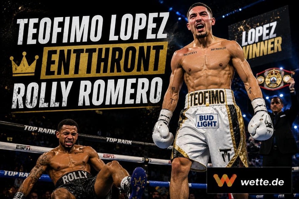 Teofimo Lopez entthront Rolly Romero und wird Weltmeister Nummer drei